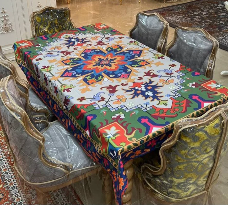 رومیزی مخمل چاپی کد 20004