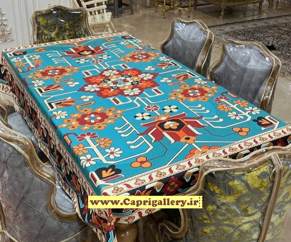رومیزی مخمل چاپی کد 20011